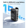 BOBLOV KJ23PRO 2K Caméras de Corps, 256 Go intégrée avec Vision Nocturne, Batterie 4000 mAh pour 15 Heures d'enregistrement, IP6