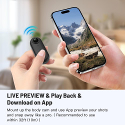 Meoilkolnm Mini caméra corporelle 4K 128 Go, caméra d'action portable, taille du pouce, enregistrement mains libres, caméscope p