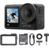 Bundle DJI Osmo Action 4 Essentiel - Caméra d’Action étanche 4K/120 IPS avec capteur 1/1,3 Pouce, des Images saisissantes en Bas