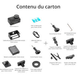Bundle DJI Osmo Action 4 Cyclisme sur Route - Cam. de vélo avec dragonne 360° pour Cyclistes, capteur 1/1,3'', img. étonnante en