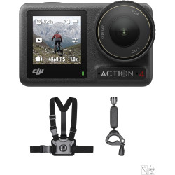 DJI Bundle Osmo Action 4 Moto et VTT - Obtenez des Images de qualité en 4K/120 IPS avec Un FOV immersif de 155º, caméra avec cap
