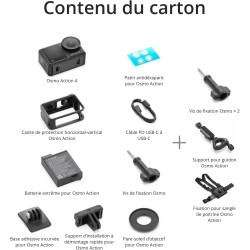 DJI Bundle Osmo Action 4 Moto et VTT - Obtenez des Images de qualité en 4K/120 IPS avec Un FOV immersif de 155º, caméra avec cap