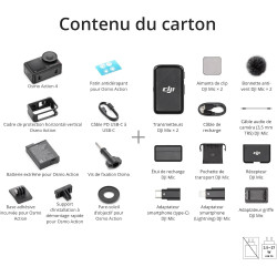 DJI Osmo Action 4 + Mic (2 TX+1 RX+Boîtier de recharge) - Caméra de vlogging avec capteur 1/1,3 pouce, HorizonSteady 360º, Mic a