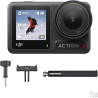 Bundle DJI Osmo Action 4 Ski - Idéal pour skieurs + kit de barre d’extension 1,5 m, petite cam. 4K/120 ips et FOV ultra large 15