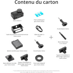 Bundle DJI Osmo Action 4 Ski - Idéal pour skieurs + kit de barre d’extension 1,5 m, petite cam. 4K/120 ips et FOV ultra large 15