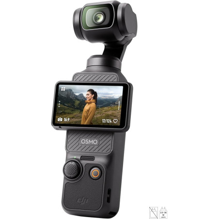 DJI Osmo Pocket 3, digital camera vlog CMOS 1'' et Vidéo 4K/120 ips, Stabilisation à 3 axes, MAP rapide,Suivi Facial/Objets,Écra