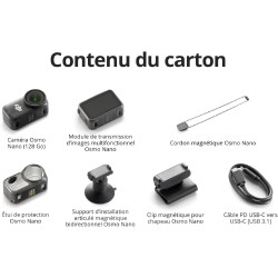 DJI Osmo Nano Bundle Standard (128 Go) - Petite caméra vlog 4K/60 IPS avec capteur 1/1,3″, vidéo FOV Large 143°, 200 Min d'enreg