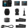 Gopro pack d'action hero13 noir (exclusivité amazon) - comprend 2 batteries enduro et une télécommande étanche