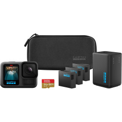 Gopro pack d'alimentation étendu hero13 noir : comprend un chargeur double, 3 batteries enduro, une carte microsd de 64 go, un s