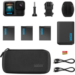Gopro pack d'alimentation étendu hero13 noir : comprend un chargeur double, 3 batteries enduro, une carte microsd de 64 go, un s