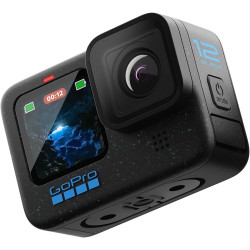 Gopro hero12 noir - caméra d'action étanche avec vidéo ultra hd 5.3k60, photos 27mp, hdr, capteur d'image 1/1.9", diffusion en d