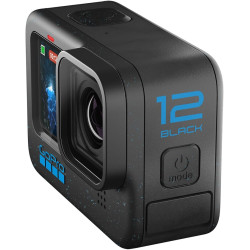 Gopro hero12 noir - caméra d'action étanche avec vidéo ultra hd 5.3k60, photos 27mp, hdr, capteur d'image 1/1.9", diffusion en d