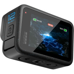 Gopro hero12 noir - caméra d'action étanche avec vidéo ultra hd 5.3k60, photos 27mp, hdr, capteur d'image 1/1.9", diffusion en d