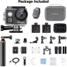 AKASO V50 Elite Caméra Sport 4K 60FPS Kit de Perche à Selfie- Comprend 20MP Camera Sport Etanche avec Trépied Selfie Stick de 60