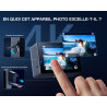 WOLFANG GA300 Caméra Action 4K, Étanche 40m avec Carte Mémoire 32 Go, WiFi 60FPS 24MP, Zoom 8X + Grand Angle 170° EIS, Télécomma