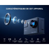 WOLFANG GA300 Caméra Action 4K, Étanche 40m avec Carte Mémoire 32 Go, WiFi 60FPS 24MP, Zoom 8X + Grand Angle 170° EIS, Télécomma
