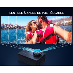 WOLFANG GA300 Caméra Action 4K, Étanche 40m avec Carte Mémoire 32 Go, WiFi 60FPS 24MP, Zoom 8X + Grand Angle 170° EIS, Télécomma