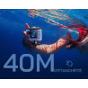 WOLFANG GA300 Caméra Action 4K, Étanche 40m avec Carte Mémoire 32 Go, WiFi 60FPS 24MP, Zoom 8X + Grand Angle 170° EIS, Télécomma