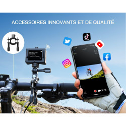 WOLFANG GA300 Caméra Action 4K, Étanche 40m avec Carte Mémoire 32 Go, WiFi 60FPS 24MP, Zoom 8X + Grand Angle 170° EIS, Télécomma