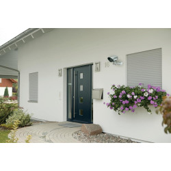 UNITEC Caméra factice Simulation Véritable Caméra de Surveillance avec LED Clignotante Réglable Horizontal et Verticale Schtzart
