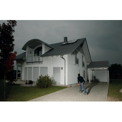 UNITEC Caméra factice Simulation Véritable Caméra de Surveillance avec LED Clignotante Réglable Horizontal et Verticale Schtzart