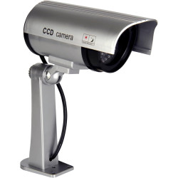 UNITEC Caméra factice Simulation Véritable Caméra de Surveillance avec LED Clignotante Réglable Horizontal et Verticale Schtzart
