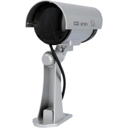 UNITEC Caméra factice Simulation Véritable Caméra de Surveillance avec LED Clignotante Réglable Horizontal et Verticale Schtzart