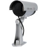 UNITEC Caméra factice Simulation Véritable Caméra de Surveillance avec LED Clignotante Réglable Horizontal et Verticale Schtzart