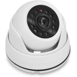 kwmobile Caméra de Surveillance Factice avec LED - Fausse Caméra CCTV pour Sécurité Maison ou Magasin - Dôme Dissuasif pour Inté
