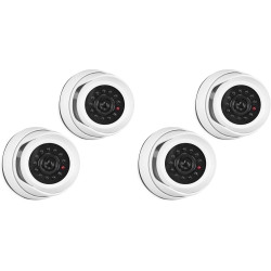 kwmobile Caméra de Surveillance Factice - Lot 2X Fausse Caméra CCTV avec LED Sécurité Maison ou Magasin - Dôme Dissuasif pour In