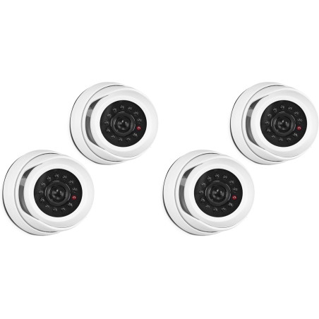 kwmobile Caméra de Surveillance Factice - Lot 2X Fausse Caméra CCTV avec LED Sécurité Maison ou Magasin - Dôme Dissuasif pour In