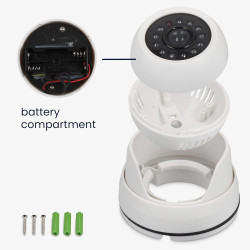 kwmobile Caméra de Surveillance Factice - Lot 2X Fausse Caméra CCTV avec LED Sécurité Maison ou Magasin - Dôme Dissuasif pour In