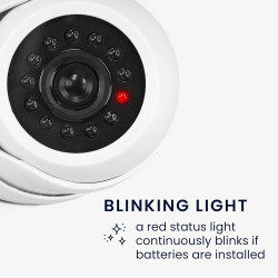 kwmobile Caméra de Surveillance Factice - Lot 2X Fausse Caméra CCTV avec LED Sécurité Maison ou Magasin - Dôme Dissuasif pour In