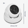kwmobile Caméra de Surveillance Factice - Lot 2X Fausse Caméra CCTV avec LED Sécurité Maison ou Magasin - Dôme Dissuasif pour In