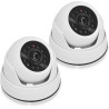 kwmobile Caméra de Surveillance Factice - Lot 2X Fausse Caméra CCTV avec LED Sécurité Maison ou Magasin - Dôme Dissuasif pour In