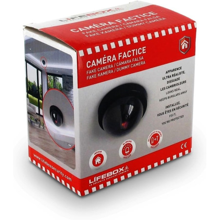 Caméra de Surveillance factice dôme compacte avec LED Clignotante