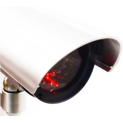 GC GLOBALCOMMERCE Kit de 2 caméras Fausses de Surveillance pour Usage extérieur avec LED Rouge Clignotant Design Professionnel