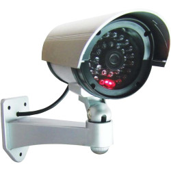 GC GLOBALCOMMERCE Kit de 2 caméras Fausses de Surveillance pour Usage extérieur avec LED Rouge Clignotant Design Professionnel