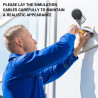 Lot de 2 caméras factices solaires, caméra de surveillance factice avec lumière LED clignotante, caméra de sécurité CCTV, caméra