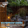 Sporgo Caméra Factice 3 Pièces: Caméra de Surveillance Factice Extérieure avec Lumière LED Rouge Clignotante, Caméra de Surveill