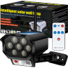Retoo Caméra de Surveillance Factice avec Lampe Solaire LED, Fausse Caméra CCTV avec Panneau Solaire, Extérieur, Caméra de Sécur