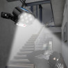 Retoo Caméra de Surveillance Factice avec Lampe Solaire LED, Fausse Caméra CCTV avec Panneau Solaire, Extérieur, Caméra de Sécur