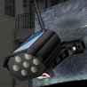 Retoo Caméra de Surveillance Factice avec Lampe Solaire LED, Fausse Caméra CCTV avec Panneau Solaire, Extérieur, Caméra de Sécur