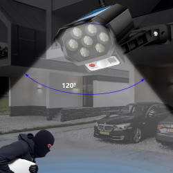 Retoo Caméra de Surveillance Factice avec Lampe Solaire LED, Fausse Caméra CCTV avec Panneau Solaire, Extérieur, Caméra de Sécur