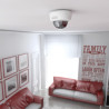 BASI Caméra dôme factice avec lumière LED clignotante | Caméra factice | Caméra de surveillance pour l'intérieur et l'extérieur 