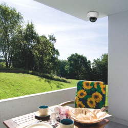 BASI | Lot de 2 caméras dôme factice avec lumière LED clignotante | Caméra factice | Caméra de surveillance pour l'intérieur et 