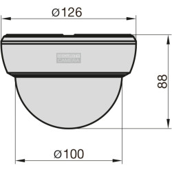 BASI | Lot de 2 caméras dôme factice avec lumière LED clignotante | Caméra factice | Caméra de surveillance pour l'intérieur et 