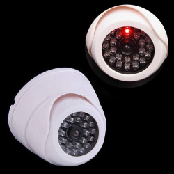 Fausse caméra factice sans fil CCTV dôme de sécurité clignotant LED lumière