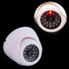 Fausse caméra factice sans fil CCTV dôme de sécurité clignotant LED lumière
