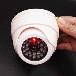 Fausse caméra factice sans fil CCTV dôme de sécurité clignotant LED lumière
